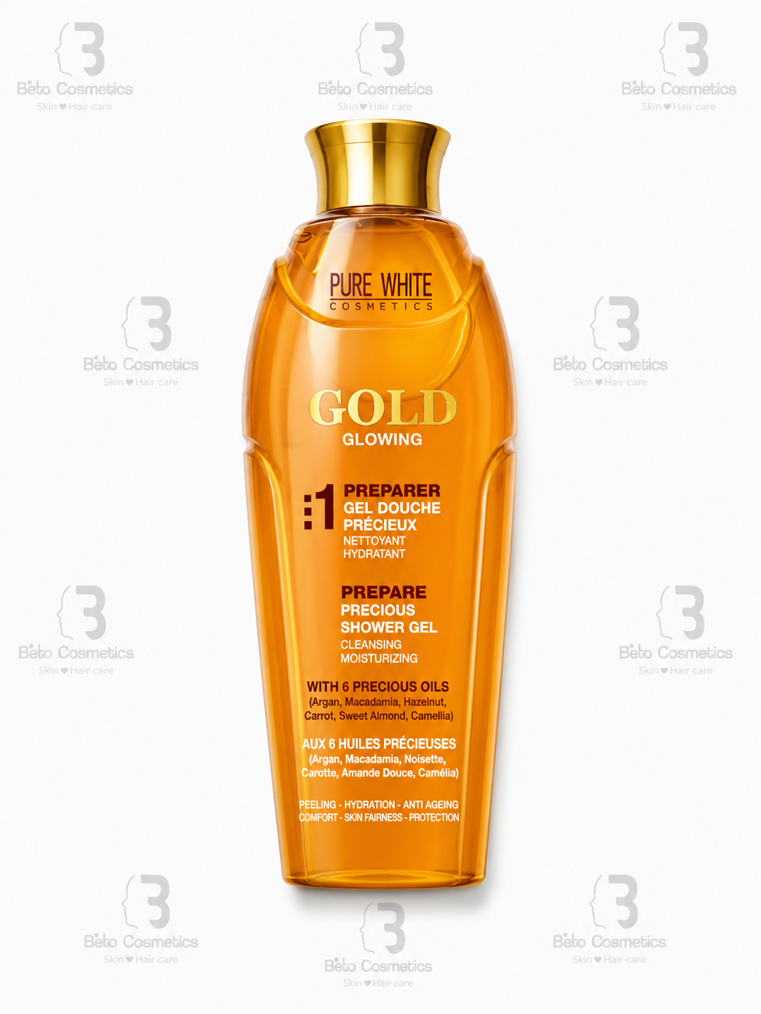 Pure White Gold Glowing 1 prepare cleaning moisturizing shower gel 200ml