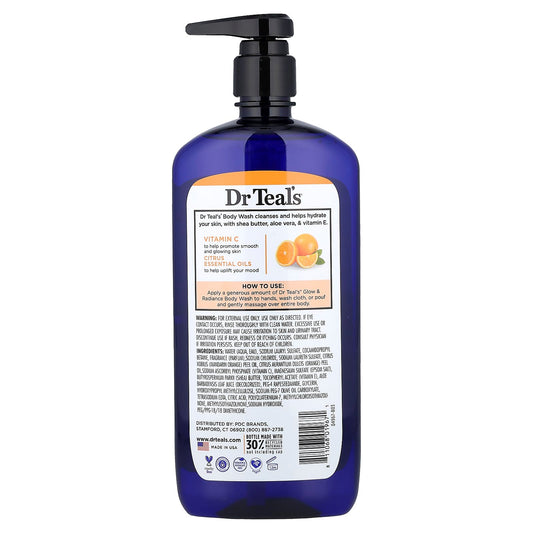 Dr. Teal's, Body Wash With Pure Epsom Salt, Glow & Radiance, 24 fl oz (710 ml)
