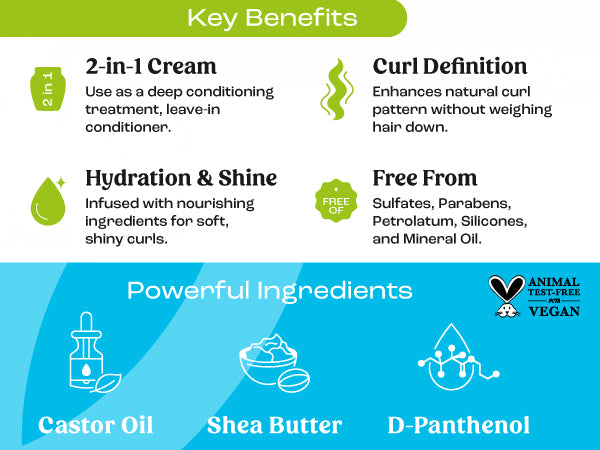 SKALA Hair Type 3ABC Mais Cachos - More Curls Eliminate Anti Frizz, For Curly Hair 2 in 1 Conditioning Treatment Cream 35.2Oz