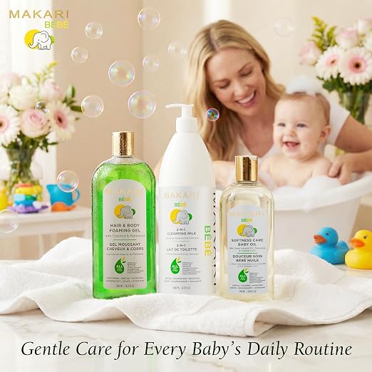 Makari baby set with oil, foaming gel, milk 500ml