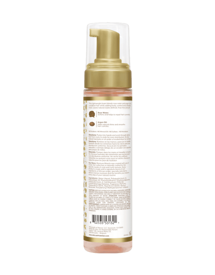 African Pride Moisture Miracle Rose Water & Argan Oil Curl Mousse 8.5oz