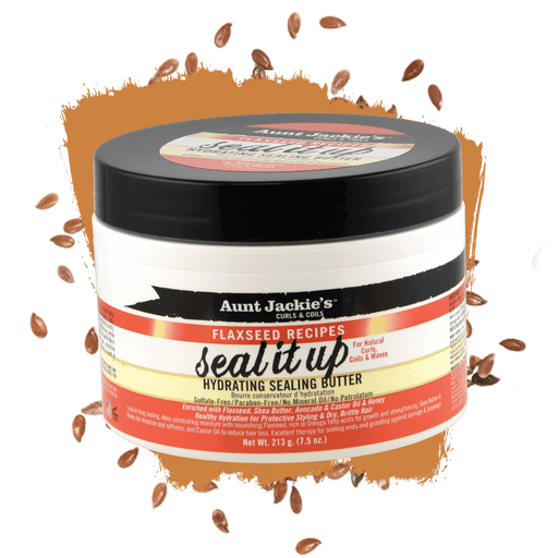 Aunt Jackie Flaxseed Seal It Up - Hydrating Sealing Butter 8oz - Beto Cosmetics