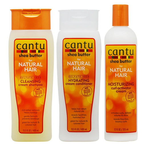 Cantu Shea Butter Shampoo + Hydrating Conditioner + Curl Activator Cream"SET" - Beto Cosmetics
