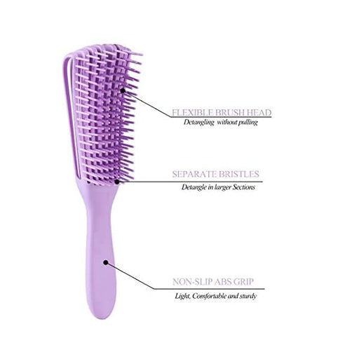 Hair Detangling Flexi Brush - Purple Color - Beto Cosmetics