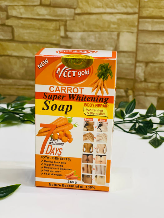 Veet Gold Carrot Super Whitening Soap