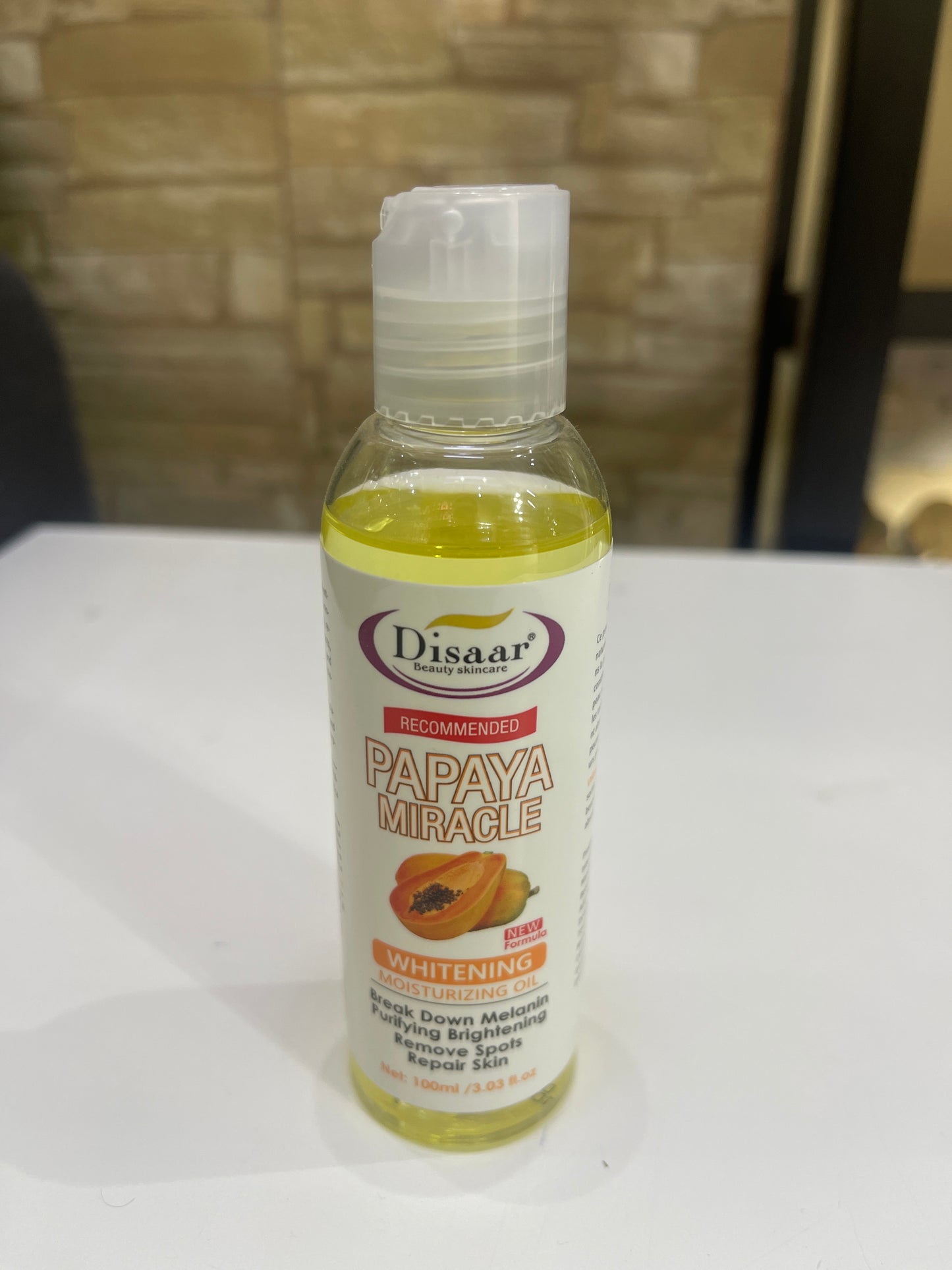 Disaar Skin Care Moisturizing Whitening Body Massage Natural Papaya Essential Oil 100ml