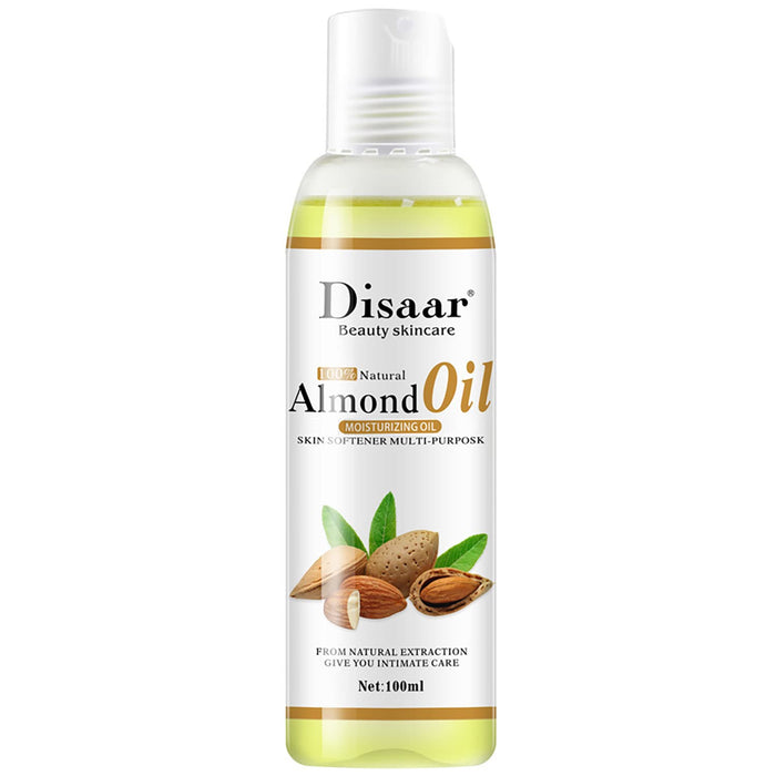DISAAR Beauty Natural Softening Multi-Purpose Moisturizing Mineral Oil Relive Dry Skin 100ml/3.38fl.oz (Almond Oil)