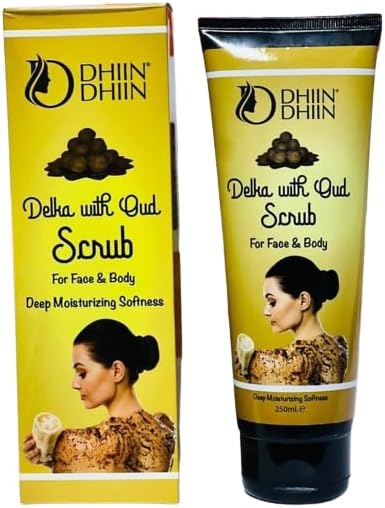 DHIN DHIN Delka With Oud Scrub For Face & Body (Deep Moisturizing Softiness) 250ml