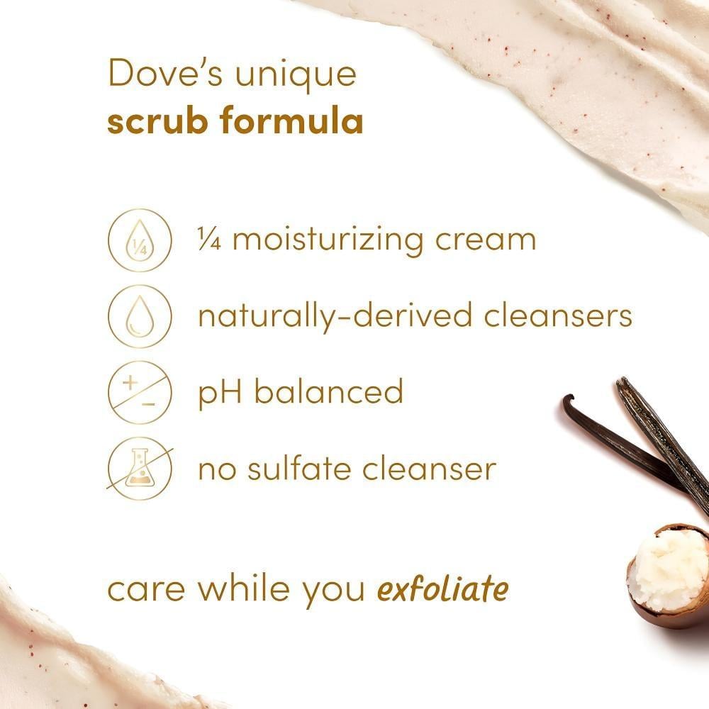 Dove Vanilla Sugar & Shea Butter Body Scrub - 425g