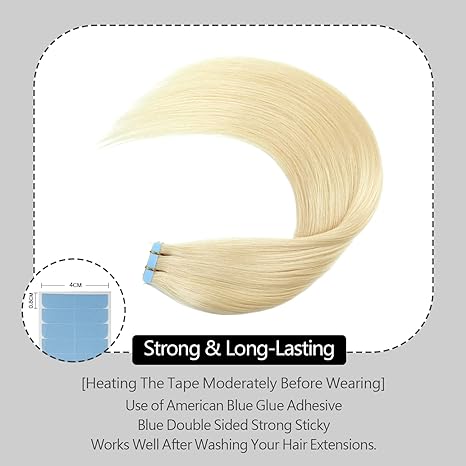 Hair Extensions Tape in Human Hair Silky Straight  Human Hair Seamless Skin Weft Hair 613