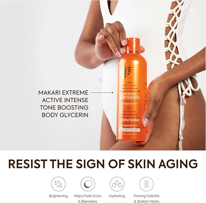 Makari Extreme Active Intense Argan & Carrot Oil Tone-Boosting Body Glycerin 500ml