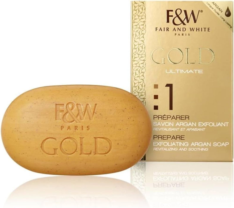 Fair and White Gold Ultimate Exfoliating Argan Soap, 200 g