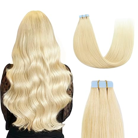 Hair Extensions Tape in Human Hair Silky Straight  Human Hair Seamless Skin Weft Hair 613