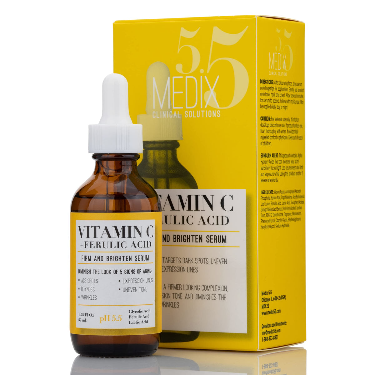 Lot De 2 Crèmes Medix 5.5 Turmeric + Vitamine C & Retinol - Éclaircissante, Anti-imperfections 444ml