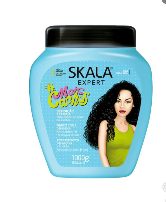 SKALA Hair Type 3ABC Mais Cachos - More Curls Eliminate Anti Frizz, For Curly Hair 2 in 1 Conditioning Treatment Cream 35.2Oz