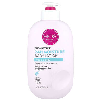 EOS Shea Better, 24H Moisture Body Lotion, Fresh & Cozy, 16 fl oz (473 ml)