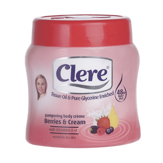 Clere Berries And Cream Moisturizing Body Cream 500 ml
