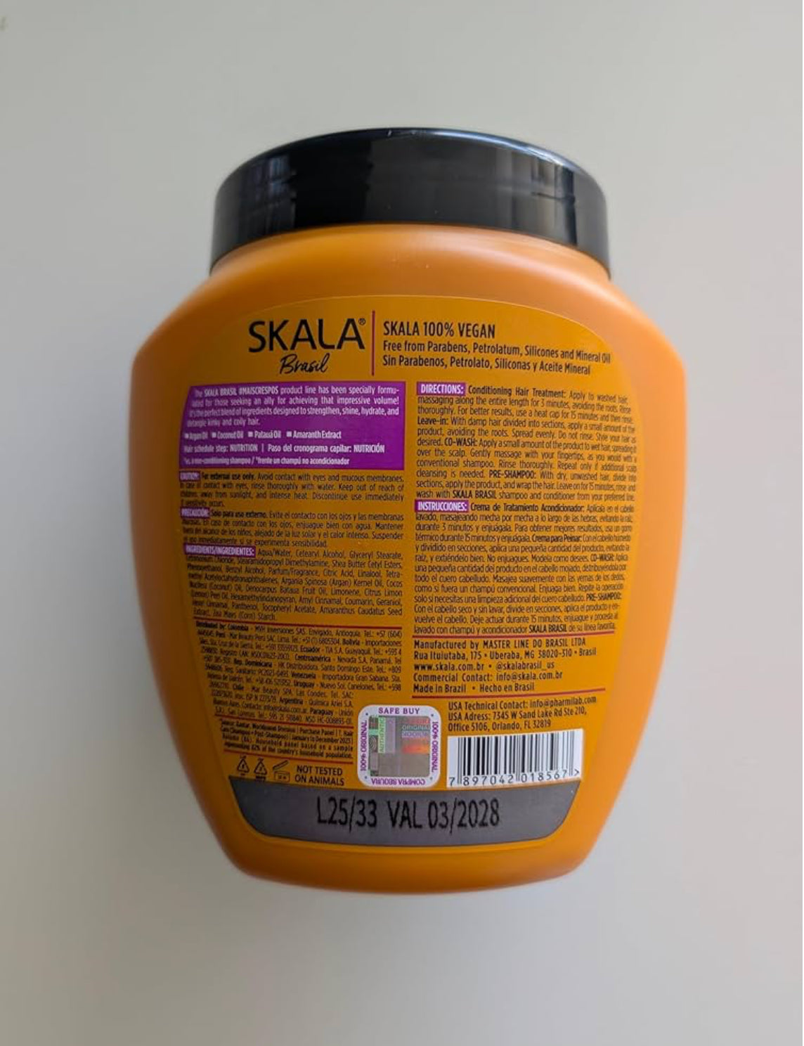 SKALA Mais Crespos Super Curly Hair Type 4ABC - Hydrate , Eliminate Frizz 2 IN 1 Conditioning Treatment Cream and Cream To Comb 35.2oz