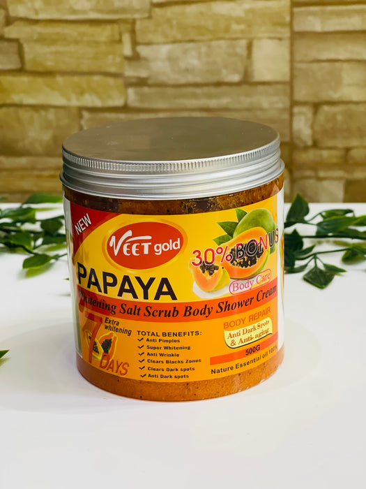 Veet Gold Papaya Super Whitening Salt Body Scrub