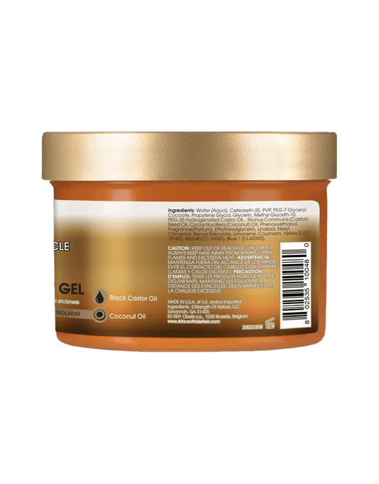 African Pride Black Castor Miracle Braid Loc & Twist Gel Extra Hold 8oz