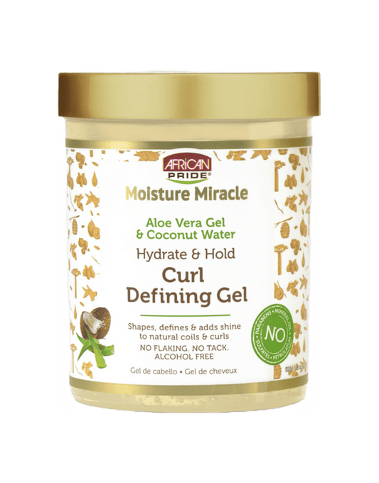 African Pride Moisture Miracle Aloe & Coconut Water Hydrate & Hold Curl Defining Gel 18oz