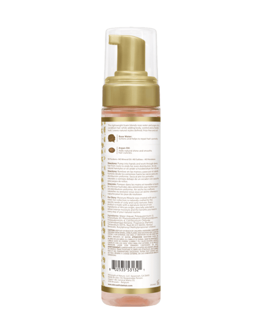 African Pride Moisture Miracle Rose Water & Argan Oil Curl Mousse 8.5oz