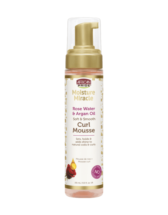 African Pride Moisture Miracle Rose Water & Argan Oil Curl Mousse 8.5oz