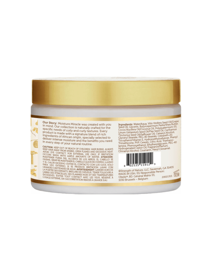 African Pride Moisture Miracle Shea Butter & Flaxseed Oil Moisturize & Define Curling Cream 12oz