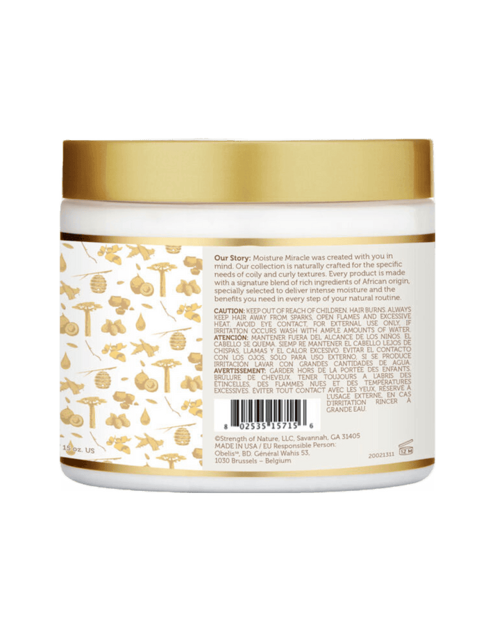 African Pride Moisture Miracle Coconut Oil & Baobab Oil Hydrate & Strengthen Leave-In Cream 15oz
