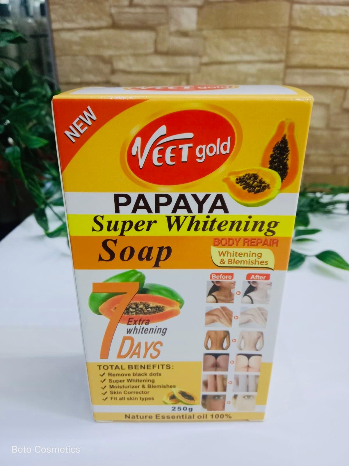 Veet Gold Papaya Super Whitening Soap — Beto Cosmetics