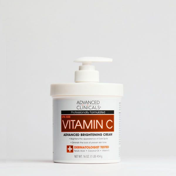 Advanced Clinicals Vitamin C, Advanced Brightening Cream, 16 oz (454 g)