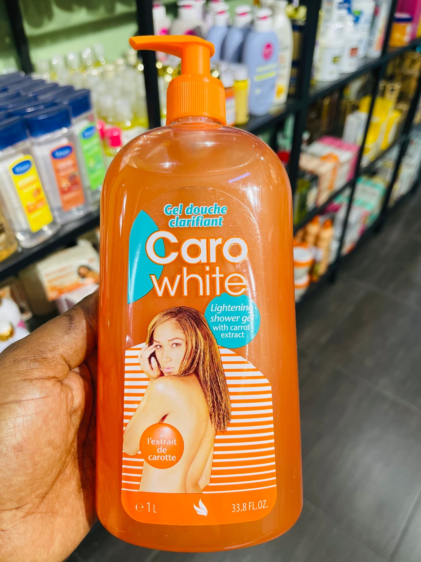 Caro White Lightening Shower Gel – 500 ml – with carrot oil – Lightening Shower Gel