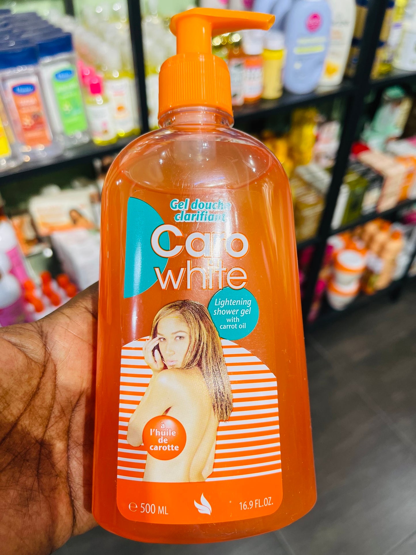 Caro White Lightening Shower Gel – 500 ml – with carrot oil – Lightening Shower Gel