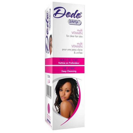 Dodo Whitening product packaging with a woman's face on a white background