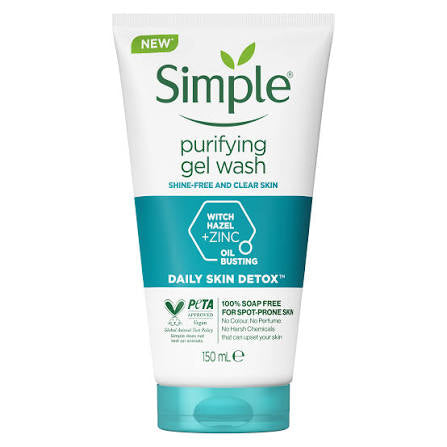 Simple purifying gel wash 5% witch hazel + zinc