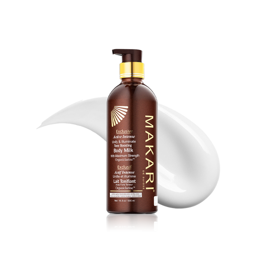 MAKARI Makari Exclusive Active Intense Tone Boosting Body Milk (16.8 oz) | Unify & Illuminate | Moisturizes and Softens | Helps Brighten Skin Tone | Promotes Even Complexion | With Carrot Oil & Citric Acid