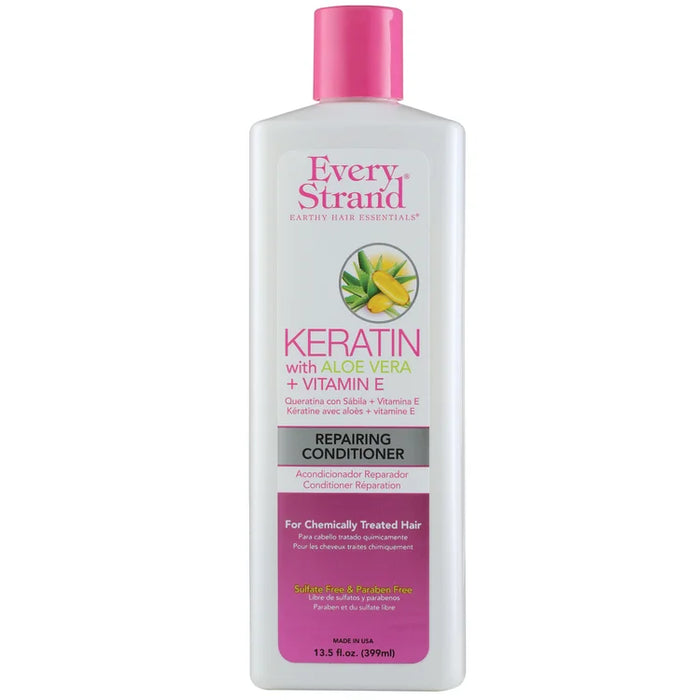 Every Strand Keratin with Aloe Vera + Vitamin E Repairing Conditioner / 13.5oz