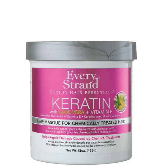 Every Strand Keratin with Aloe Vera + Vitamin E Hair Masque for Chemically Treated Hair / 15oz