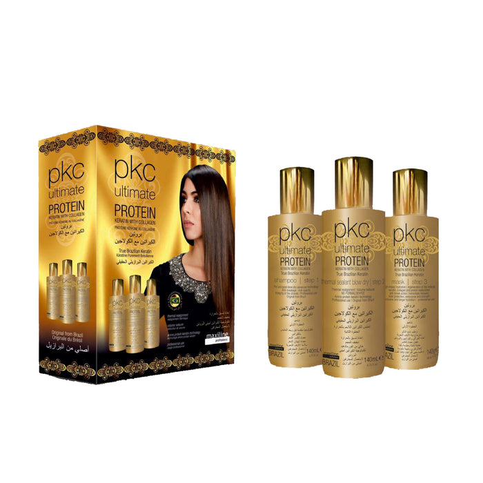 PKC Ultimate Protein Keratin With Collagen straightening Professional Home care Kit