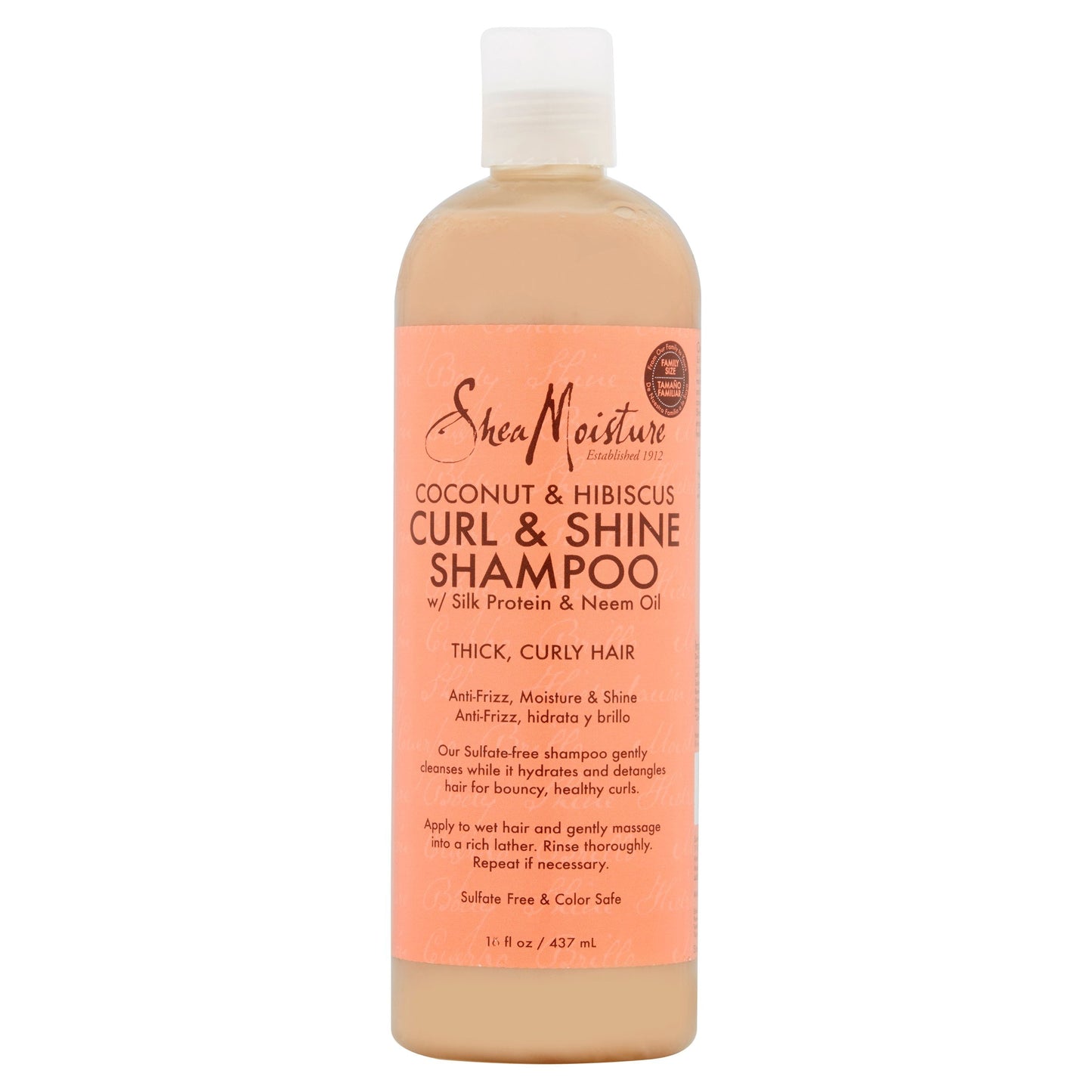 Shea Moisture Curl & Shine Shampoo, Coconut & Hibiscus, 19 Oz