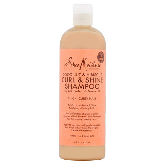 Shea Moisture Curl & Shine Shampoo, Coconut & Hibiscus, 19 Oz