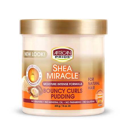 African Pride Shea Butter Miracle Bouncy Curls Pudding 15 oz.
