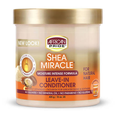 African Pride Shea Butter Miracle Leave-IN Conditioner, 15oz