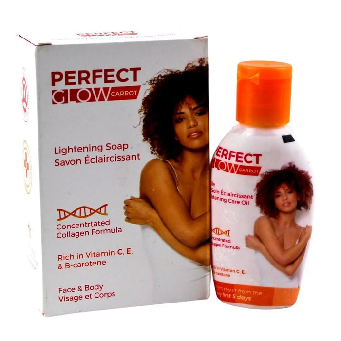 Perfect Glow Carrot Brightening Soap and Oil With vitamins C,E,A,B