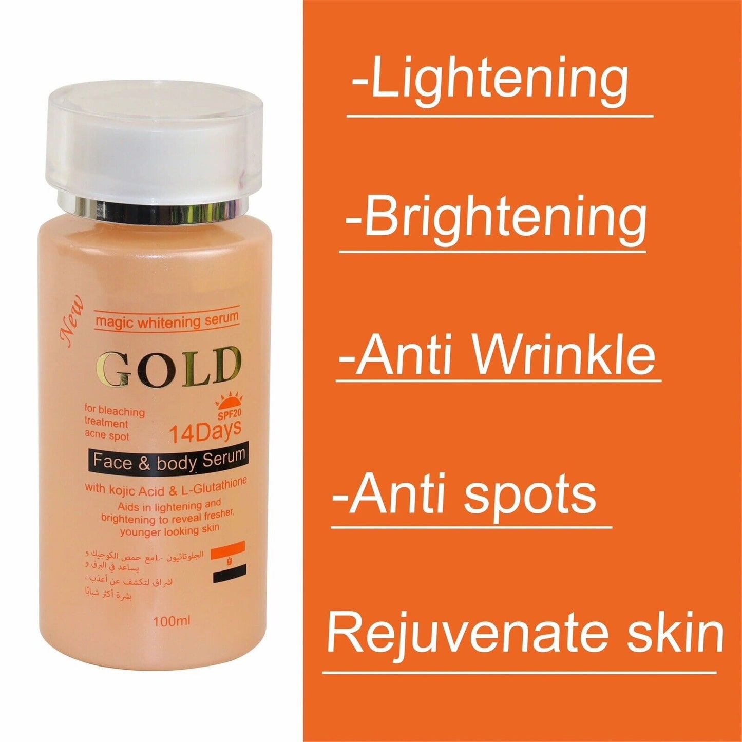 Original pure egyptian gold Face and body Serum 100ml.
