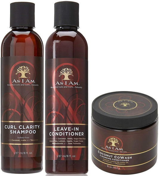 As I Am Naturally 3pcs Combo Deal (Curl Shampoo, Leave-In Conditioner and Co Wash) - Beto Cosmetics