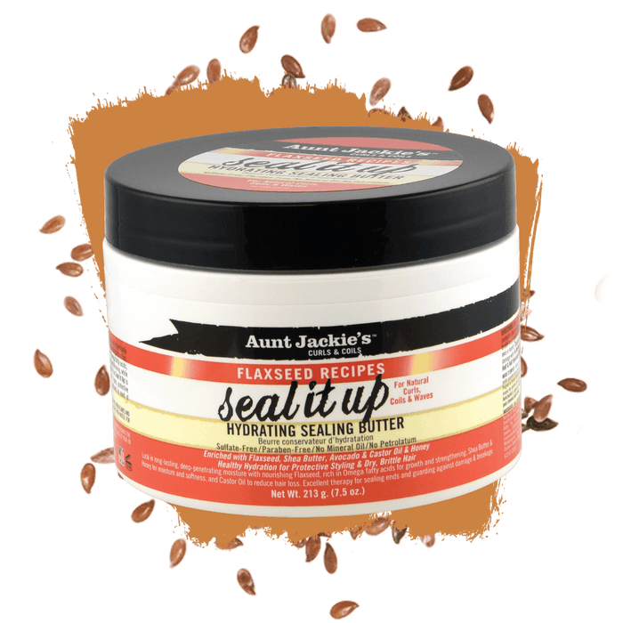 Aunt Jackie Flaxseed Seal It Up - Hydrating Sealing Butter 8oz - Beto Cosmetics