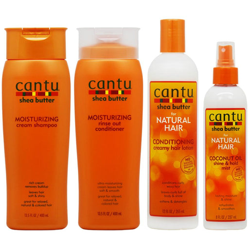 Cantu Moisturizing Shampoo + Conditioner + Conditioning Hair Lotion + Coconut Mist "Set" - Beto Cosmetics