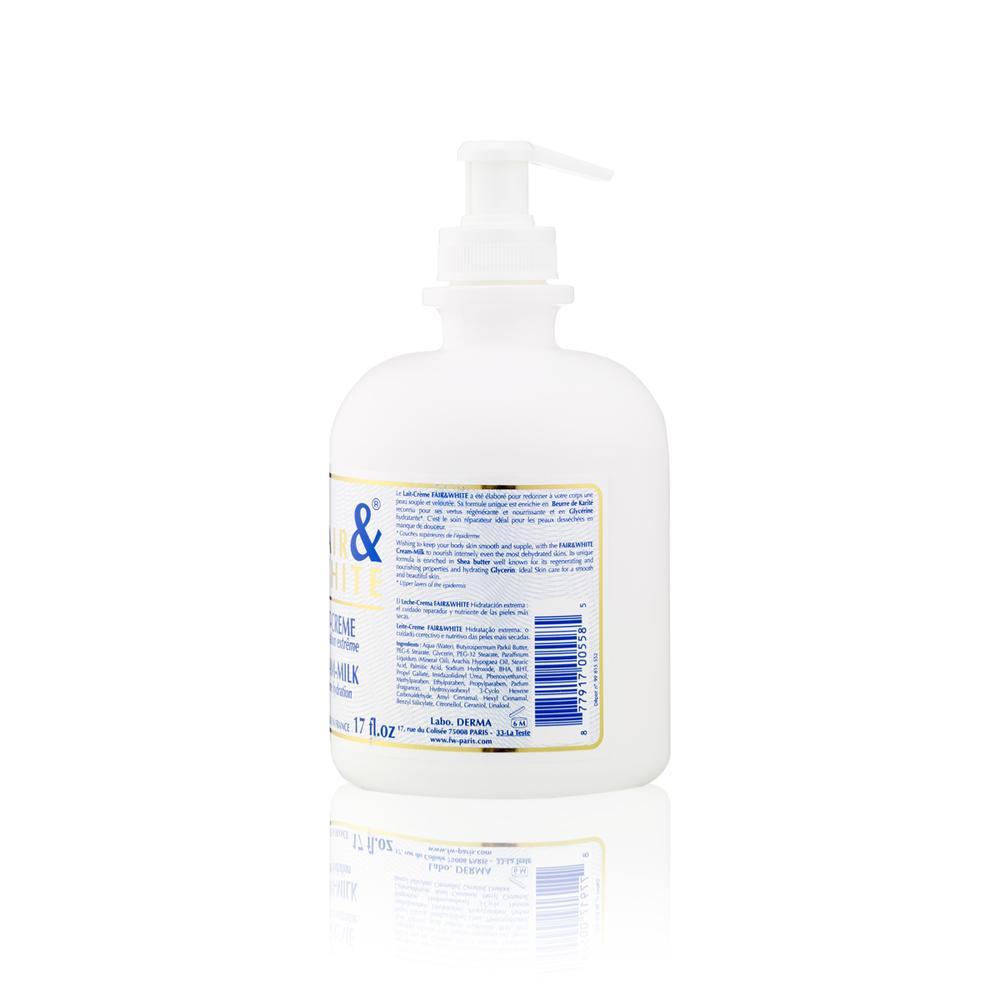 Fair And White Original Extreme Hydration Cream Milk 500 ml  - Beto Cosmetics