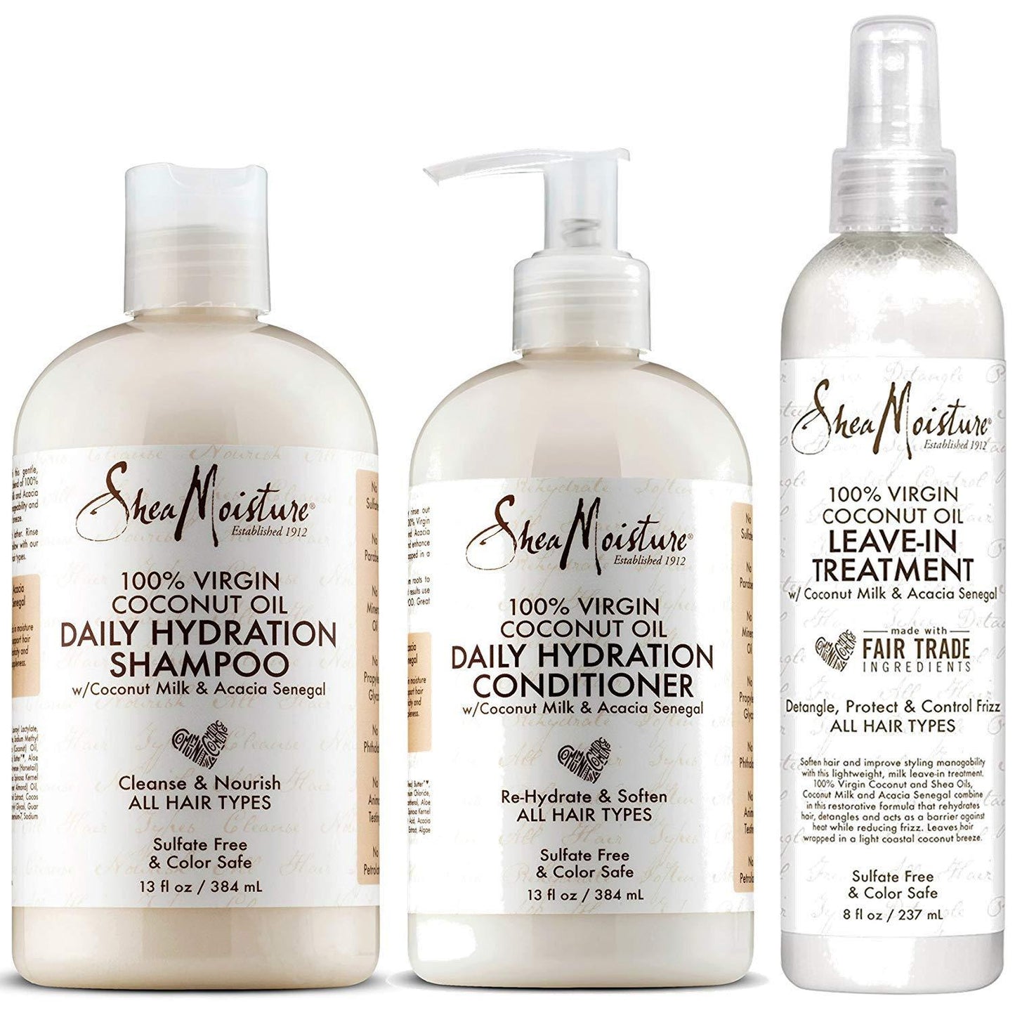 Shea Moisture 100% Virgin Coconut Oil Trio Set - Beto Cosmetics